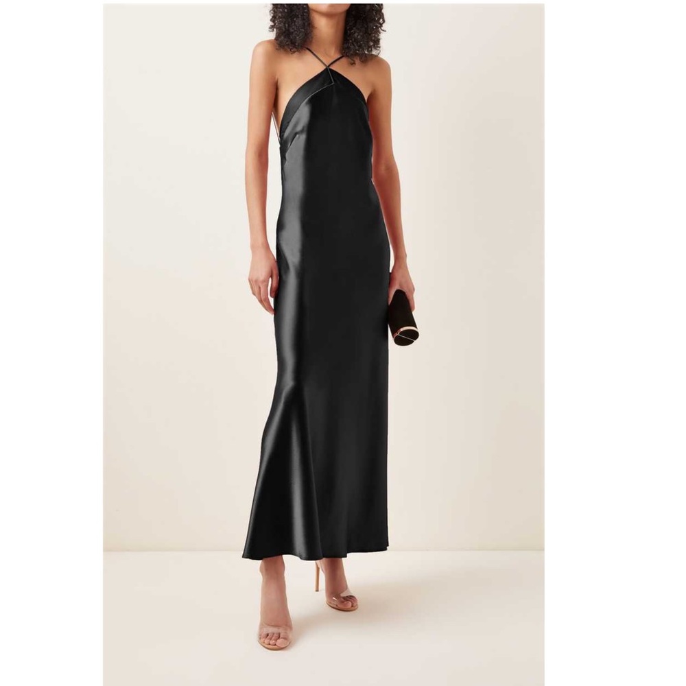 Genuine GALVAN LONDON Faceted Cocktail Dress in Jet Black UK10/US6 (FR38)